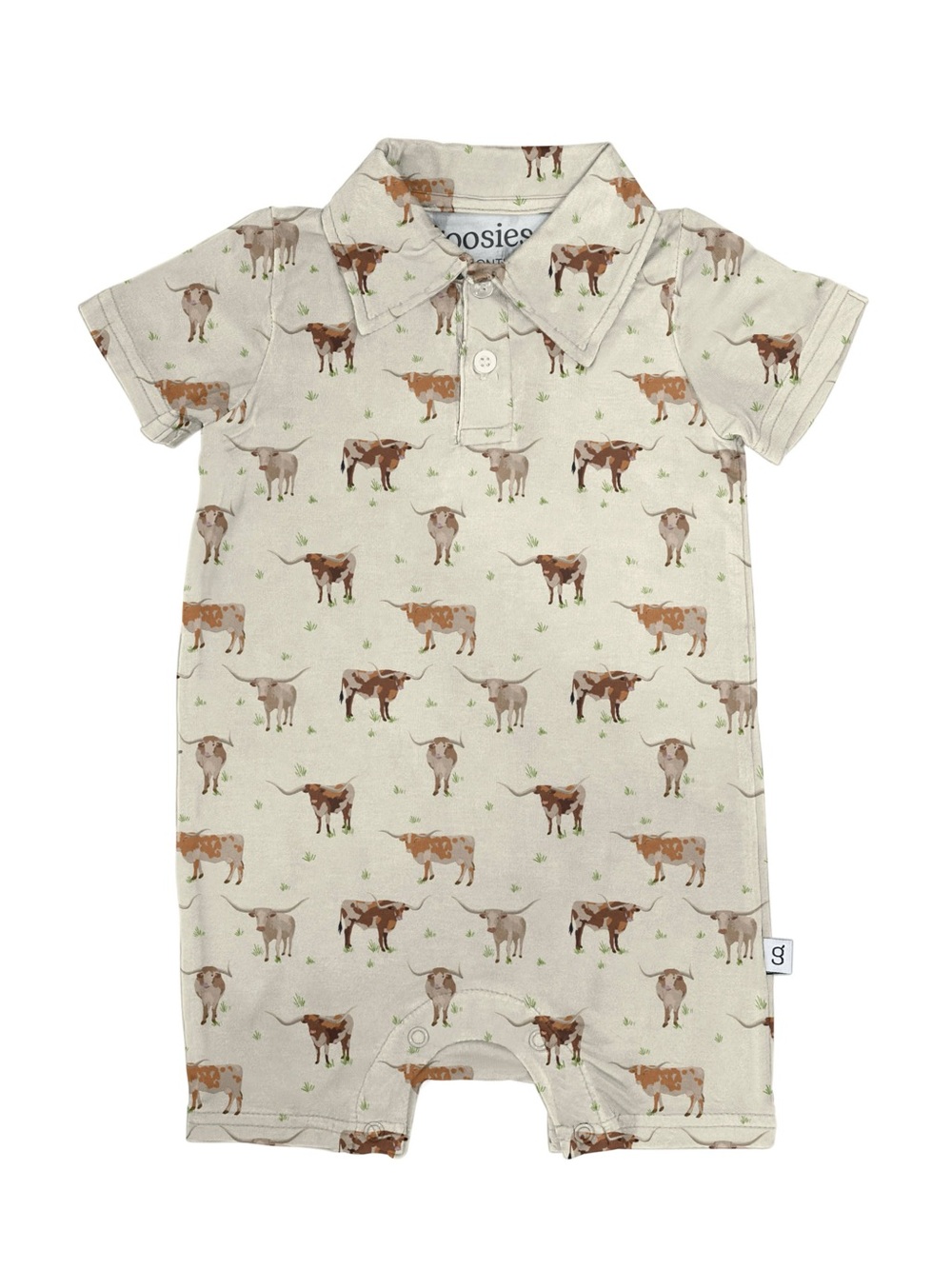 Goosies Longhorn Short Sleeve Romper NWT 0-3 months